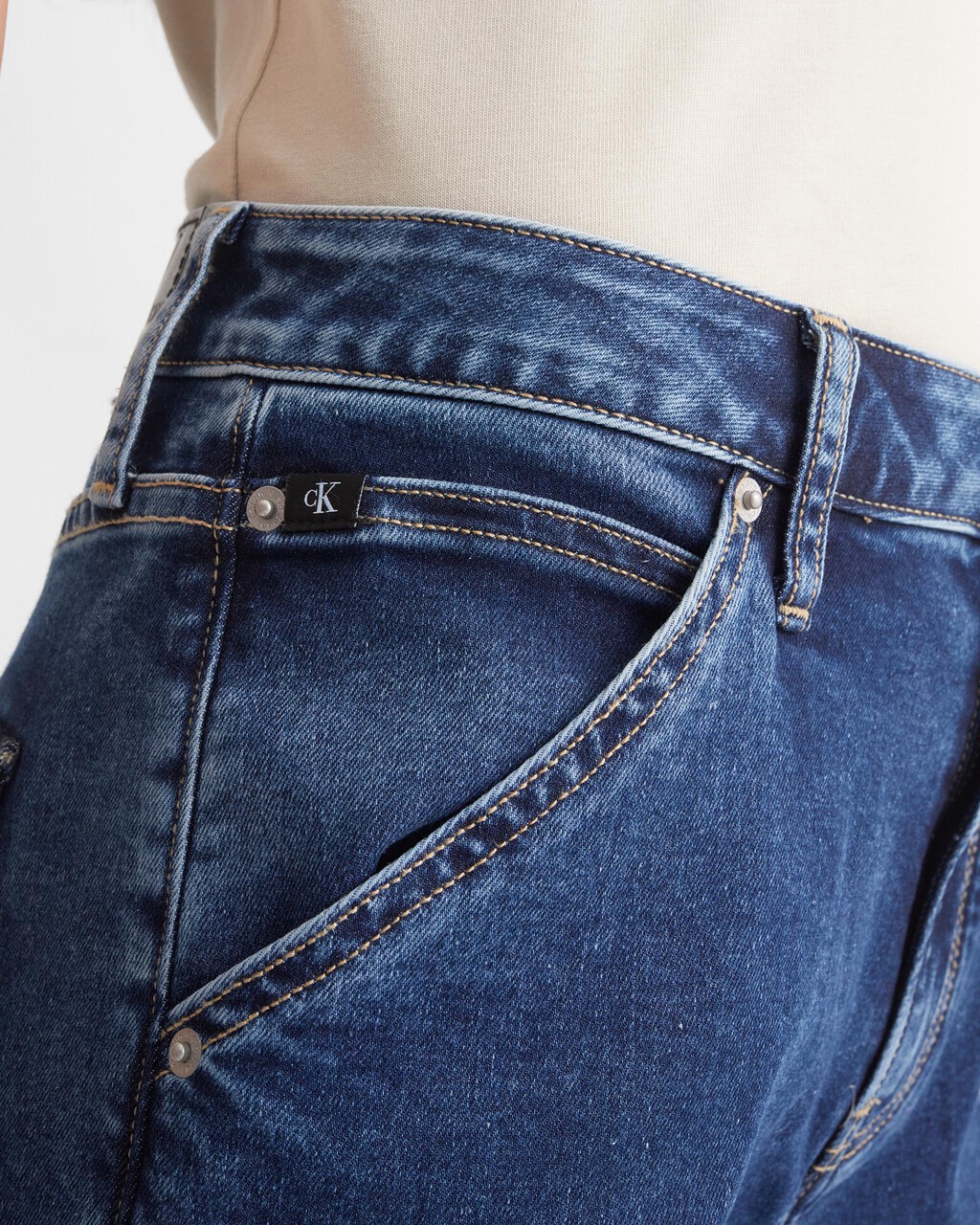 37.5 90S STRAIGHT CARGO JEANS, Dark Blue Cargo Pkt, hi-res