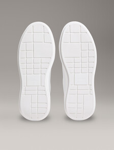 CK Avenue - Leather Logo Trainers, Bright White/Silver, hi-res