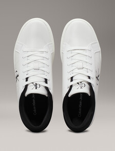 Leather Trainers, Bright White/Black, hi-res