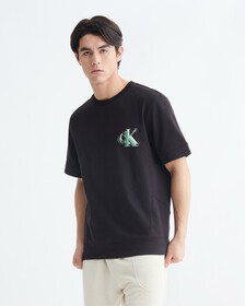 INFINITE COOL MONOGRAM SHORT SLEEVE SWEATSHIRT, Ck Black, hi-res