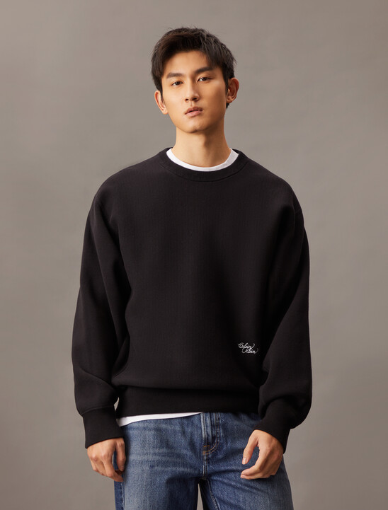 Cotton Blend Relaxed Sweatshirt
