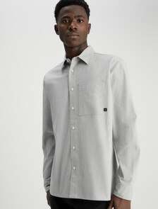 Melange Utility Shirt, Ivory Grey Heather, hi-res