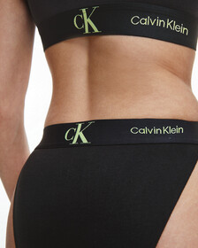 CK One Cotton High Leg Tanga, Black, hi-res