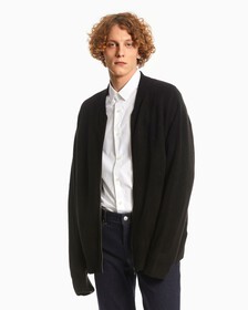 TWO TONE MONOGRAM ZIP UP SWEATER, Ck Black, hi-res