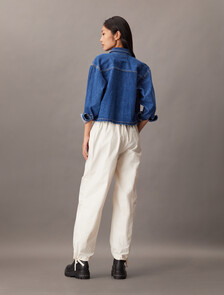Crinkle Nylon Parachute Pant, Tofu, hi-res