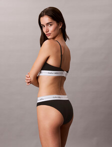 Lift Bralette - Icon Cotton Script, Black, hi-res