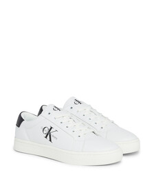 Leather Trainers, Bright White/Black, hi-res