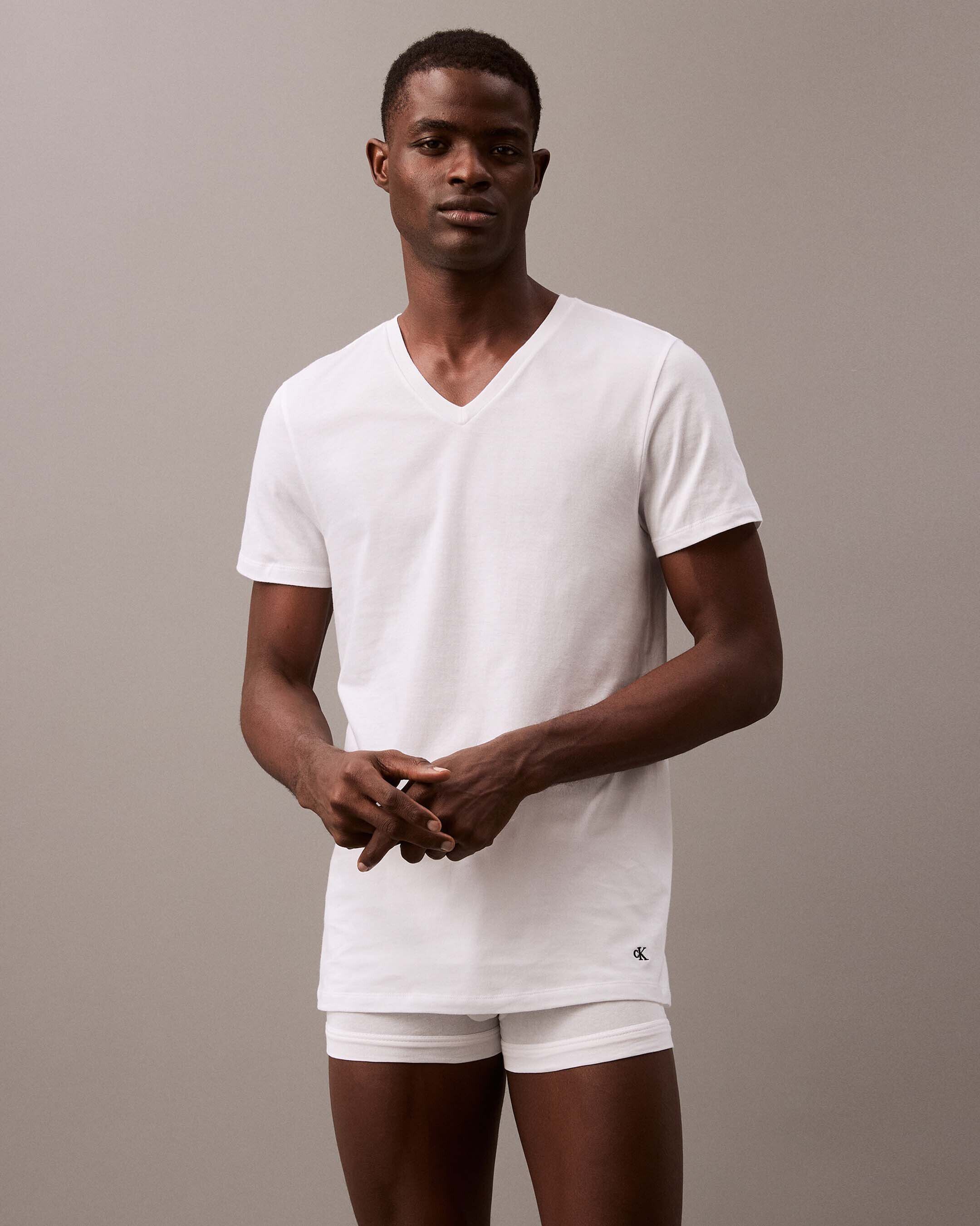 Calvin klein v neck t shirt deals