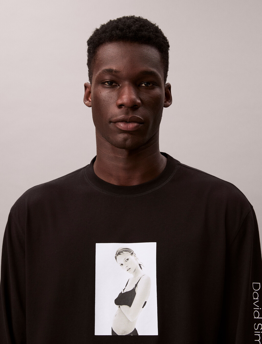 Kate Moss Graphic Relaxed T-Shirt, Black, hi-res