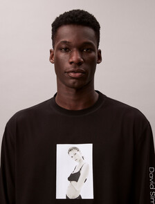 Kate Moss Graphic Relaxed T-Shirt, Black, hi-res