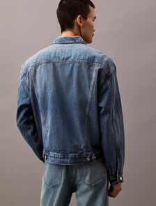 90s Denim Trucker Jacket, AURORA, hi-res