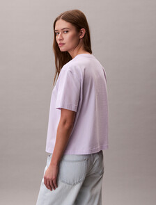 Relaxed Embroidered Logo T-shirt, Island Lilac, hi-res
