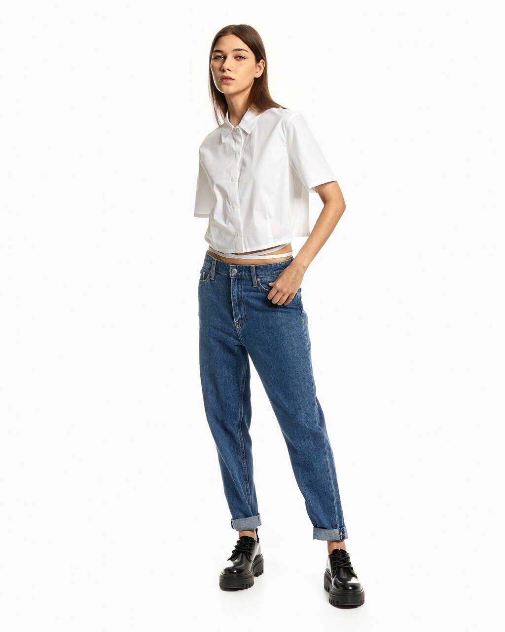 TIE-UP WOVEN SHIRT, Bright White, hi-res