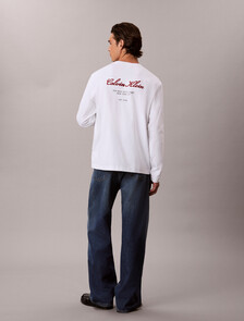 Back Logo Long Sleeve T-shirt, Bright White, hi-res