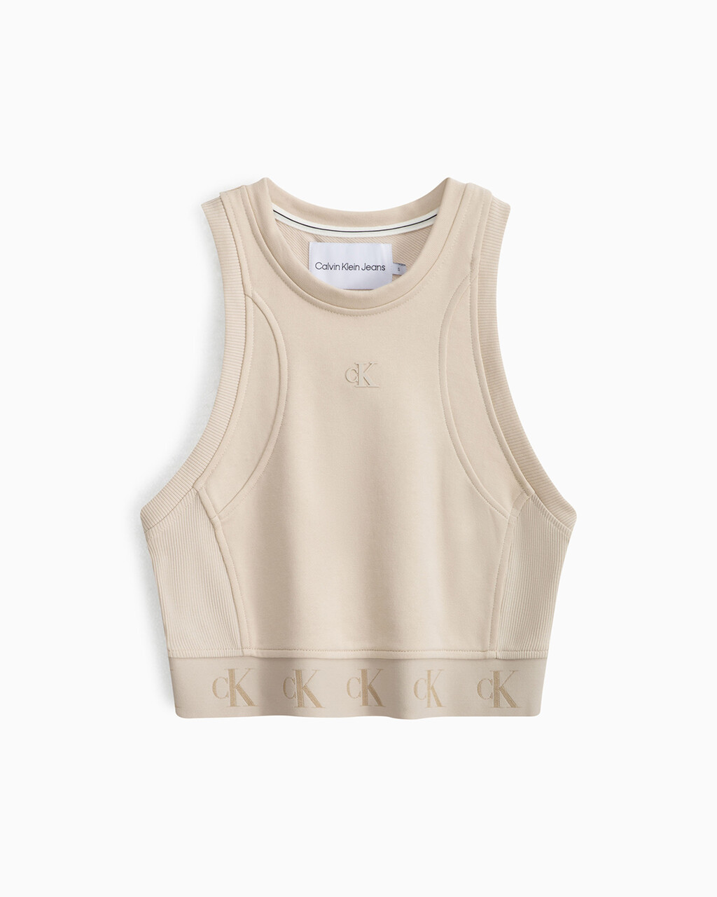 INFINITE COOL MONOGRAM TANK TOP, Classic Beige, hi-res