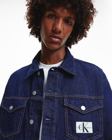 UNISEX PADDED DENIM JACKET, Denim Rinse, hi-res