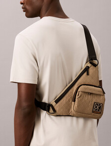 Utility Emblem Crossbody Bag, Roasted Cashew, hi-res