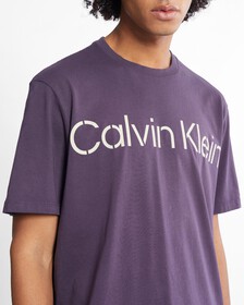 Faded Logo Crewneck Tee, Nightshade, hi-res