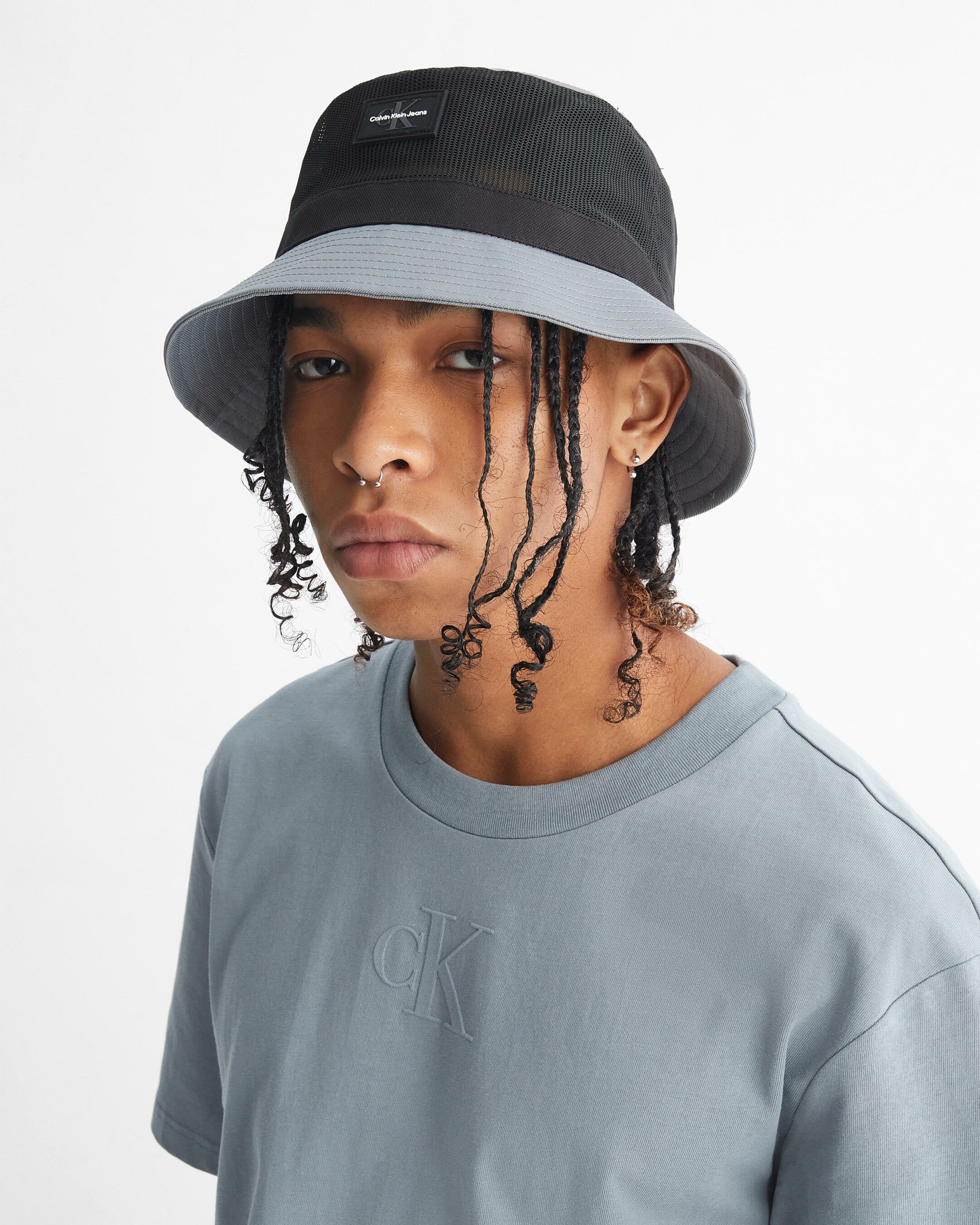Grey calvin klein hat cheap
