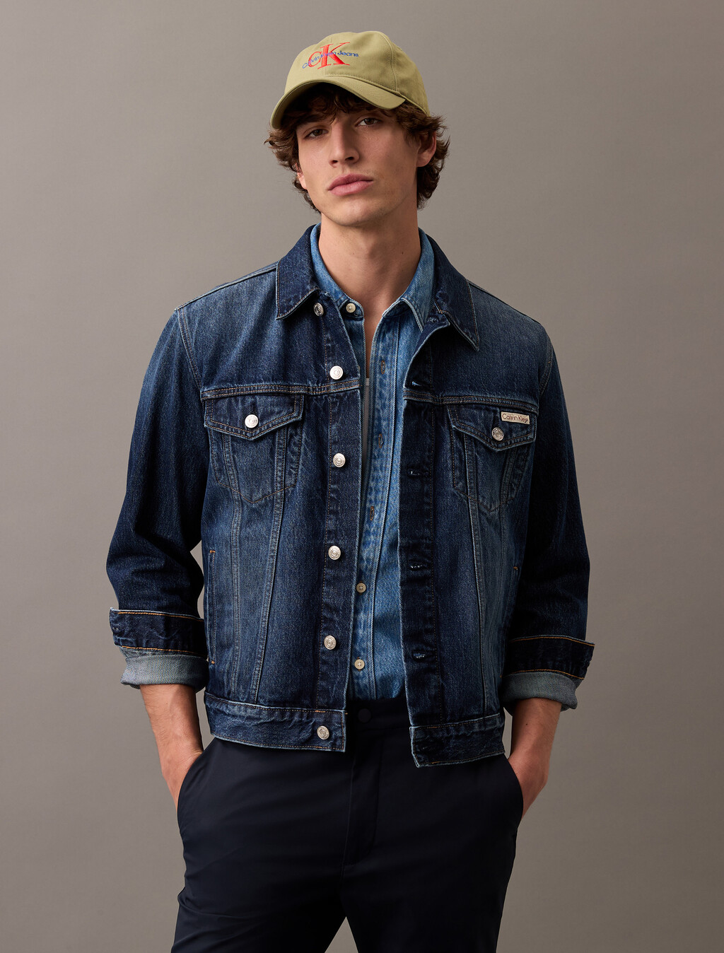 Casual Classic Denim Shirt, BLUE RETROGRADE, hi-res