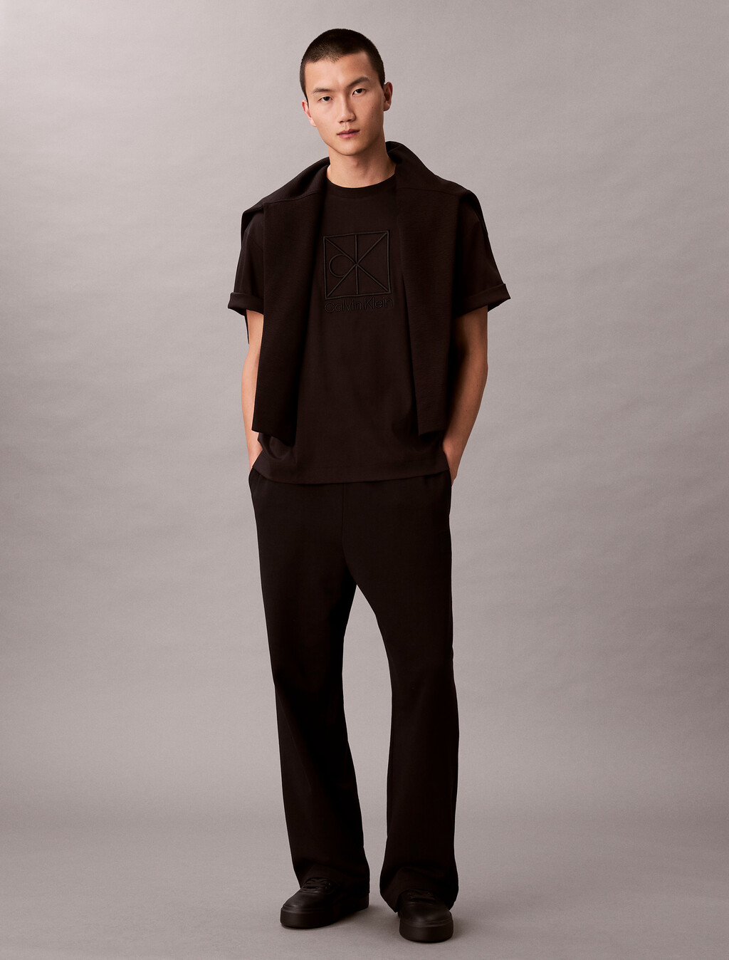 Relaxed Premium Interlock Emblem Logo T-Shirt, Black, hi-res