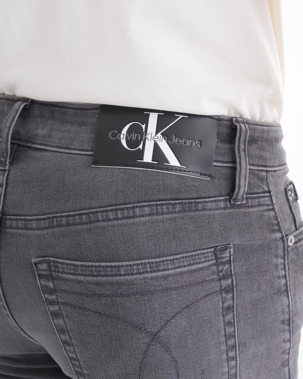 Reconsidered Grey Stretch Slim Jeans, Grey, hi-res