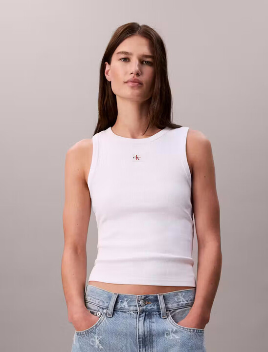 Cotton Stretch Rib Tank Top