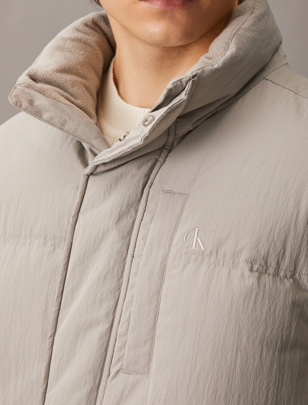 Packable Down Jacket, Flint Gray, hi-res