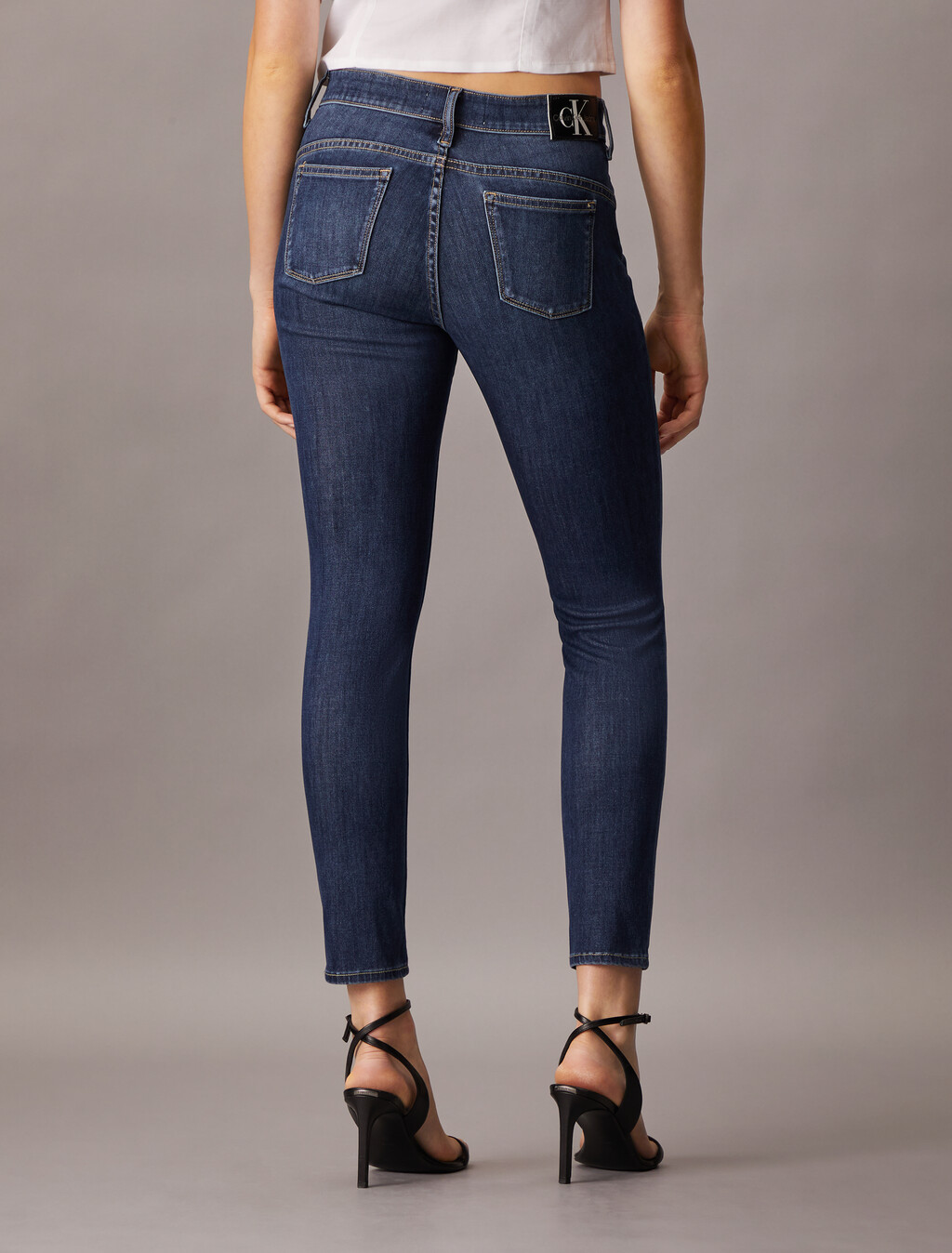 37.5 Bi-Stretch Body Ankle Jeans, Denim Dark, hi-res