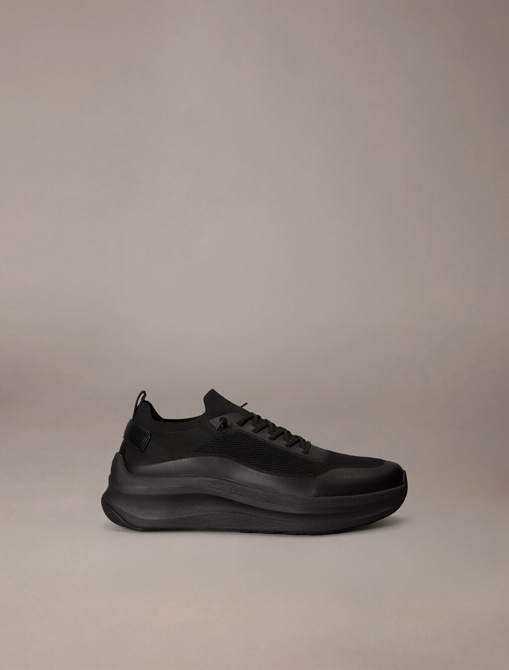 Mesh Chunky Runner Sock Trainers, Triple Black, hi-res