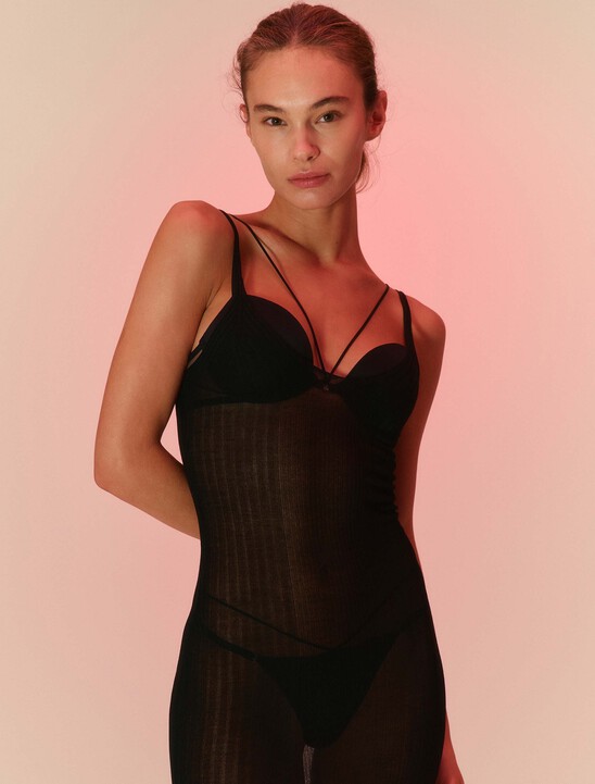 Sheer Knit Dress
