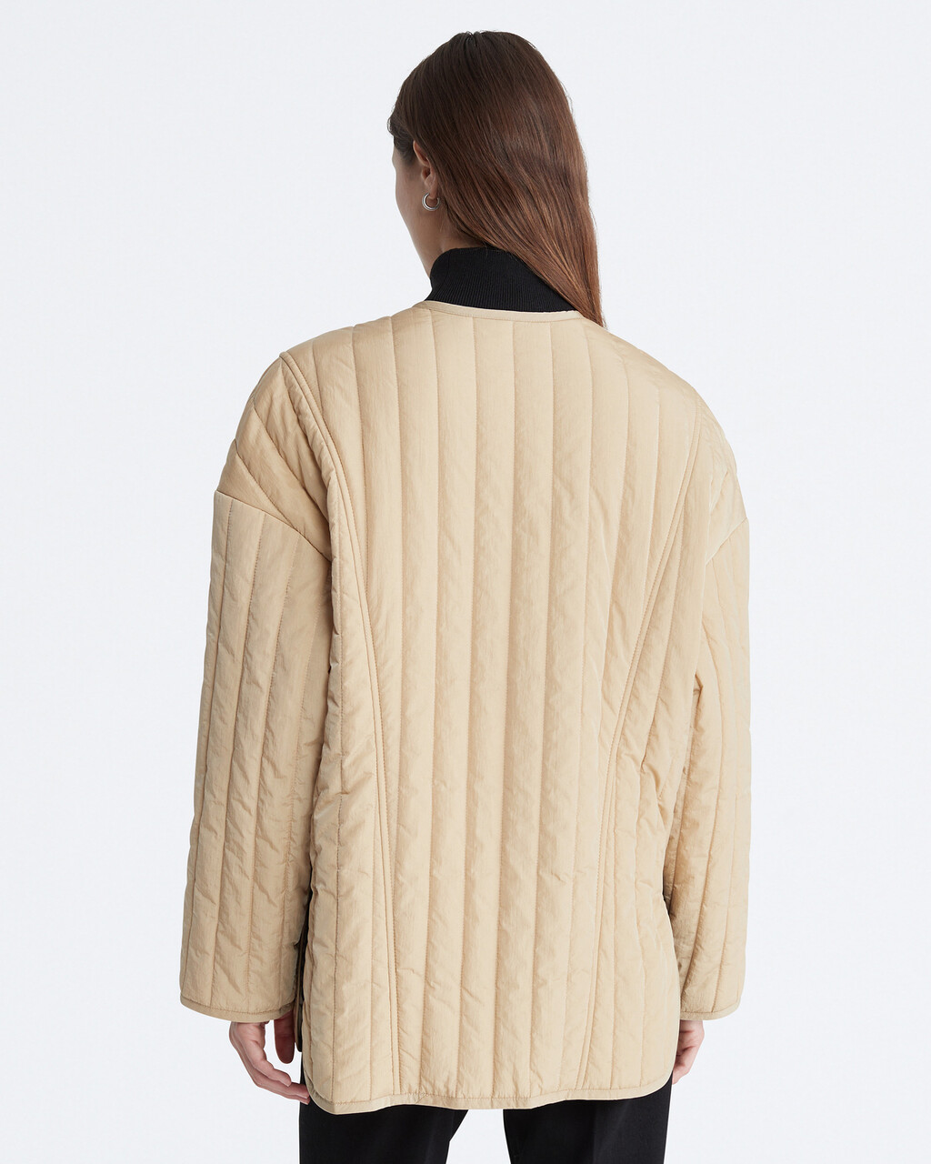 Quilted Liner Jacket, Travertine, hi-res
