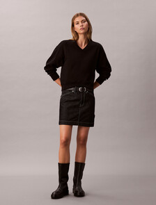 Terry Relaxed Sweatshirt, Black, hi-res