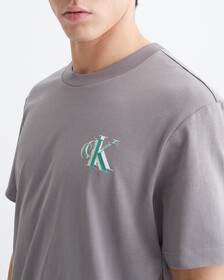 STACKED MONOGRAM TEE, Storm Front, hi-res