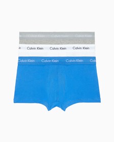 Cotton Stretch 3 Pack Low Rise Trunk, B10 Grey Heather/Classic White/Palace Bl, hi-res