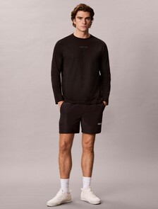 Embossed Logo Long Sleeve T-Shirt, Black, hi-res