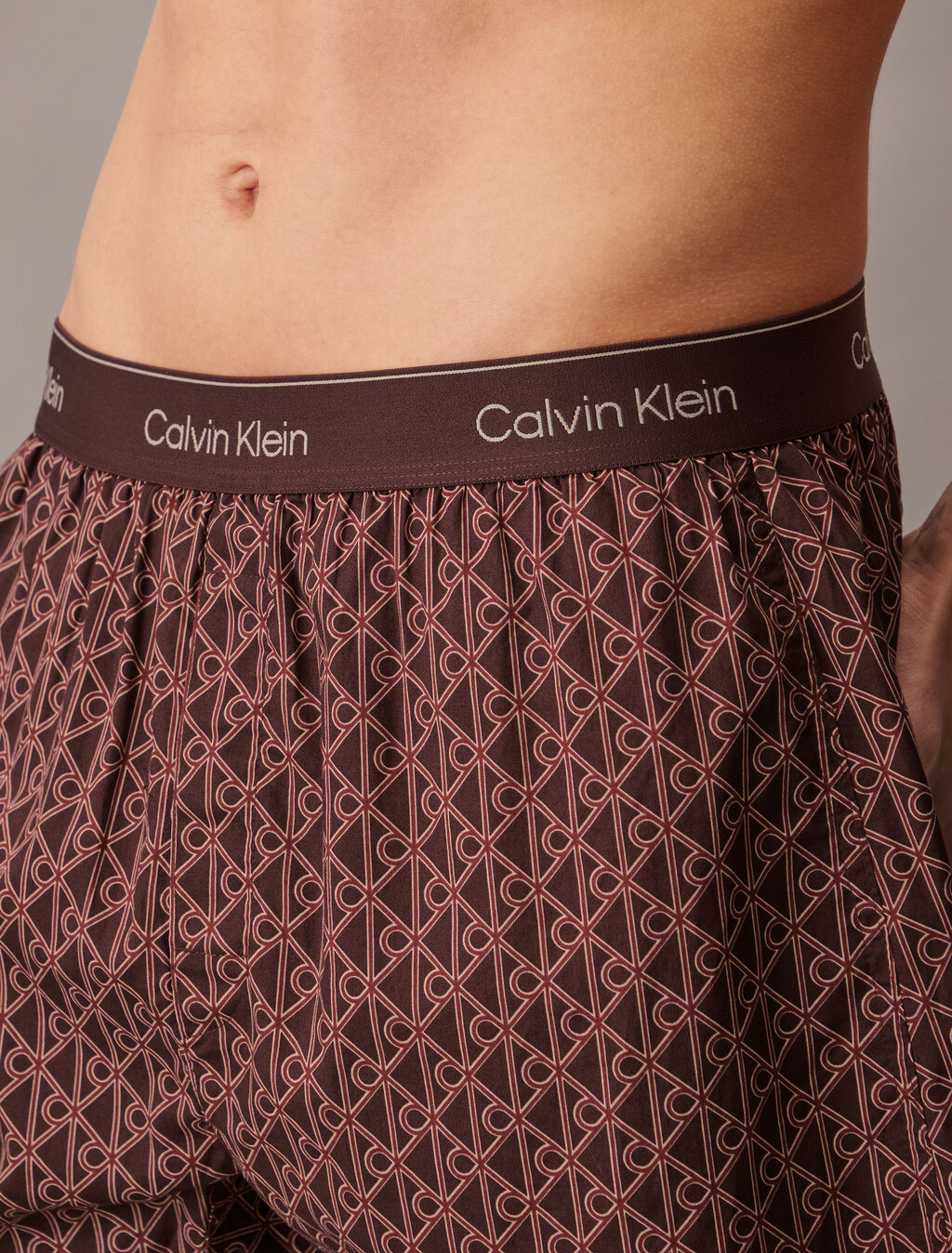 Cotton Poplin Traditional Boxers, 19488 BIJOU MODERN EMBLEM OUTLINE+DECEDENT CHOCOLA, hi-res