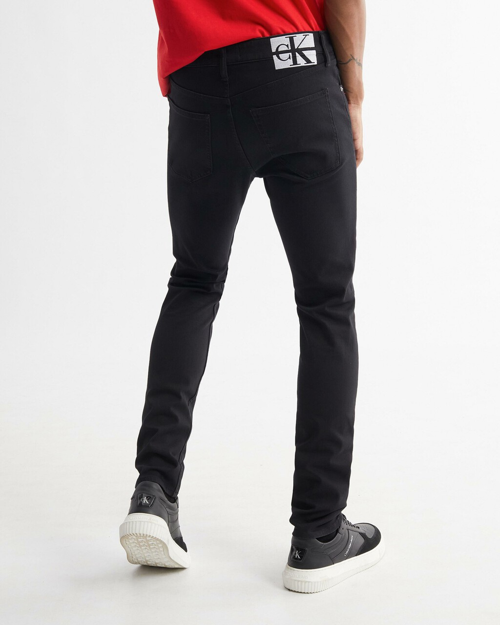 Ultimate Stretch Skinny Jeans, Rinse Black Back Embro, hi-res