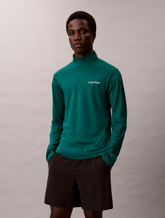 Icon Sport Zip Collar Top