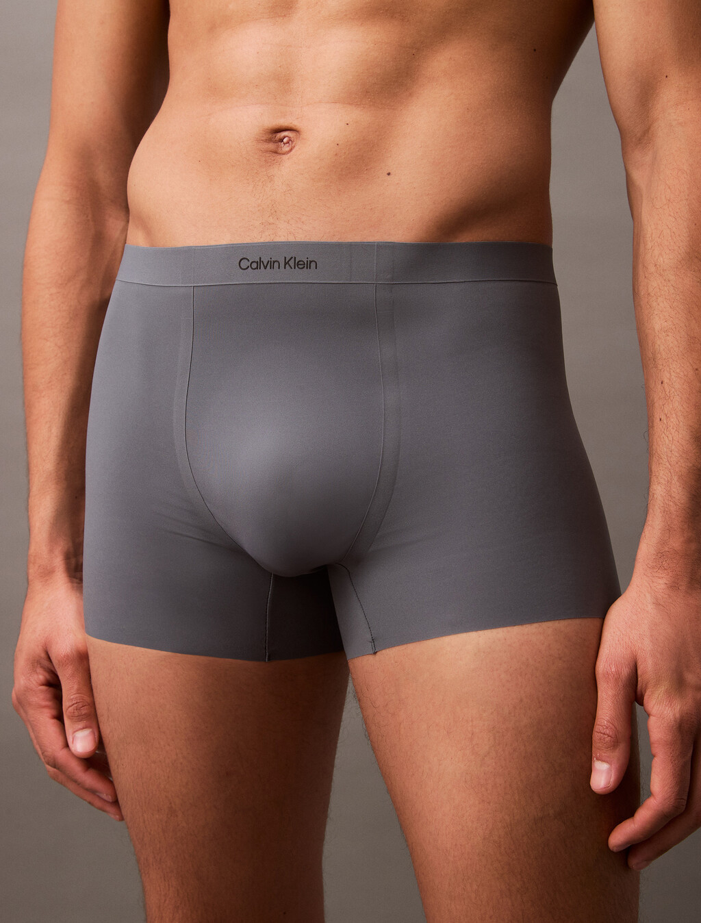 CK Black Bonded Micro Low Rise Trunks, Shark, hi-res