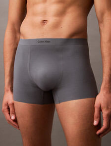 CK Black Bonded Micro Low Rise Trunks, Shark, hi-res