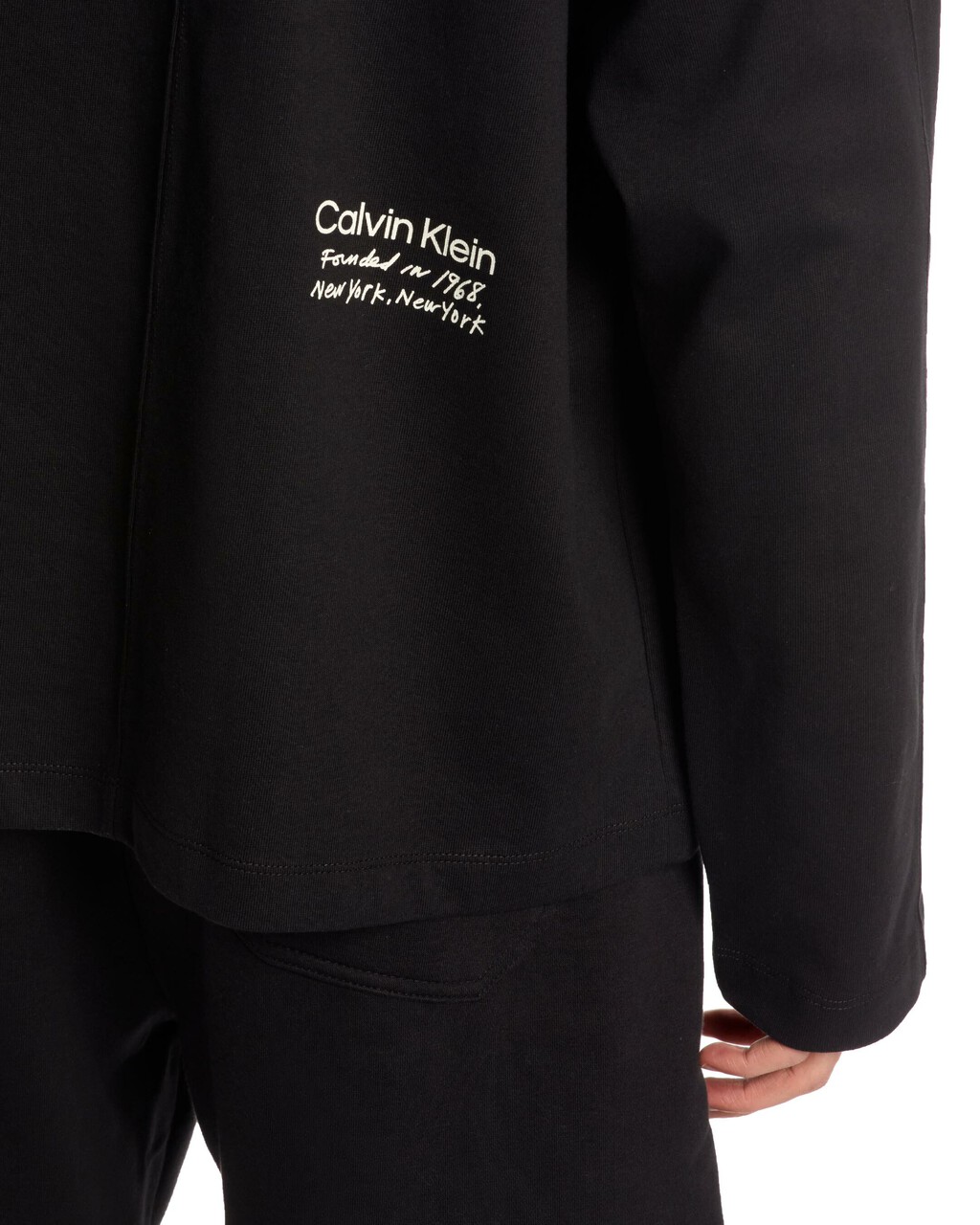STANDARDS COMPACT COTTON LONG SLEEVE TEE, BLACK BEAUTY-00, hi-res