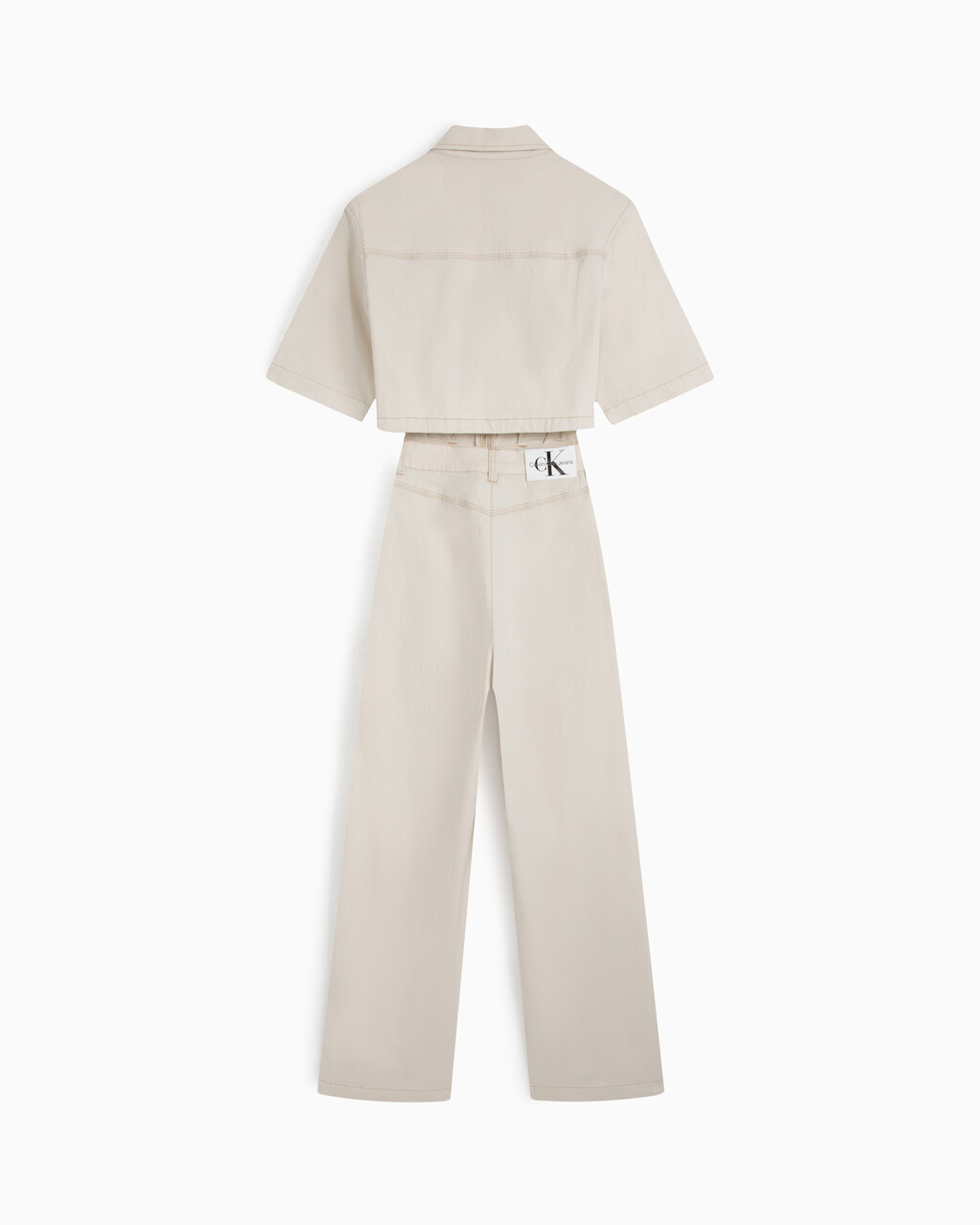 Utility Back Cut Out Jumpsuit, EGGSHELL, hi-res