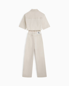 Utility Back Cut Out Jumpsuit, EGGSHELL, hi-res