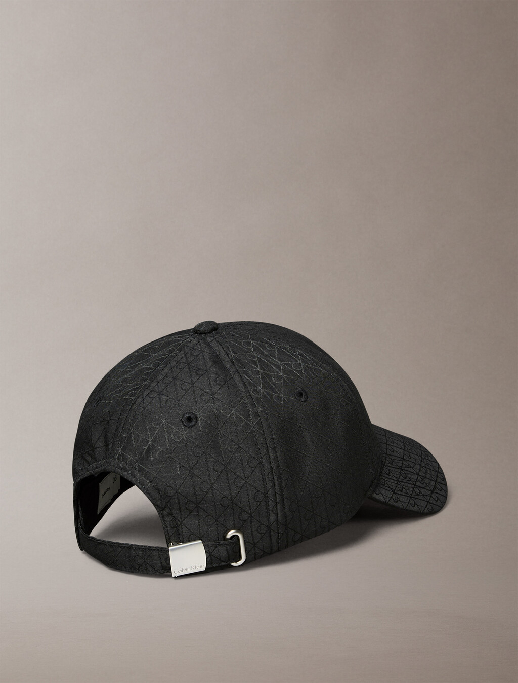 Ripstop Allover Monogram Logo Baseball Cap, Black, hi-res