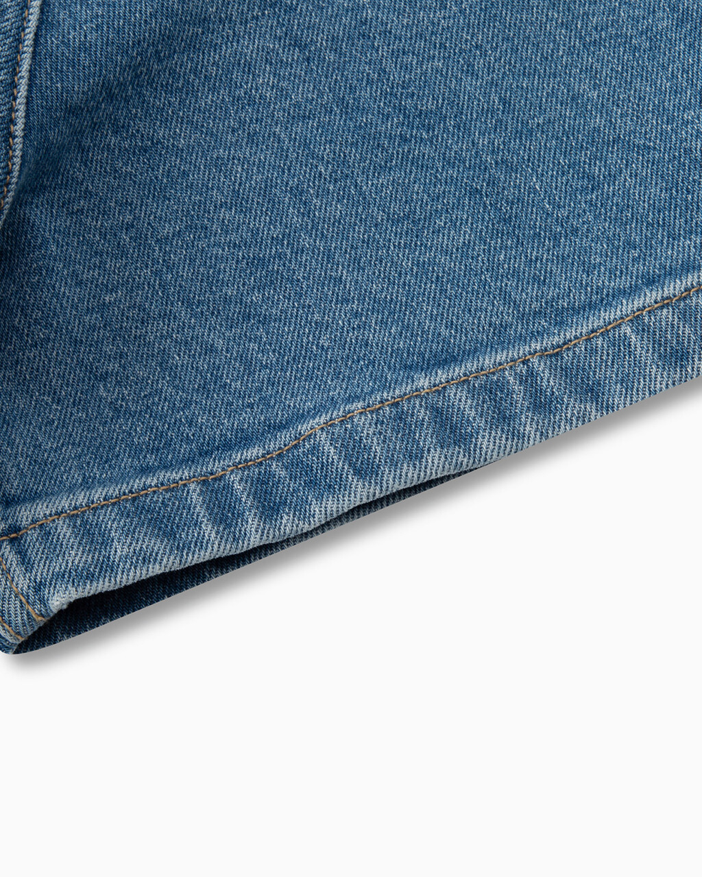 RECONSIDERED DENIM SHORTALLS, Mid Stone Blue, hi-res