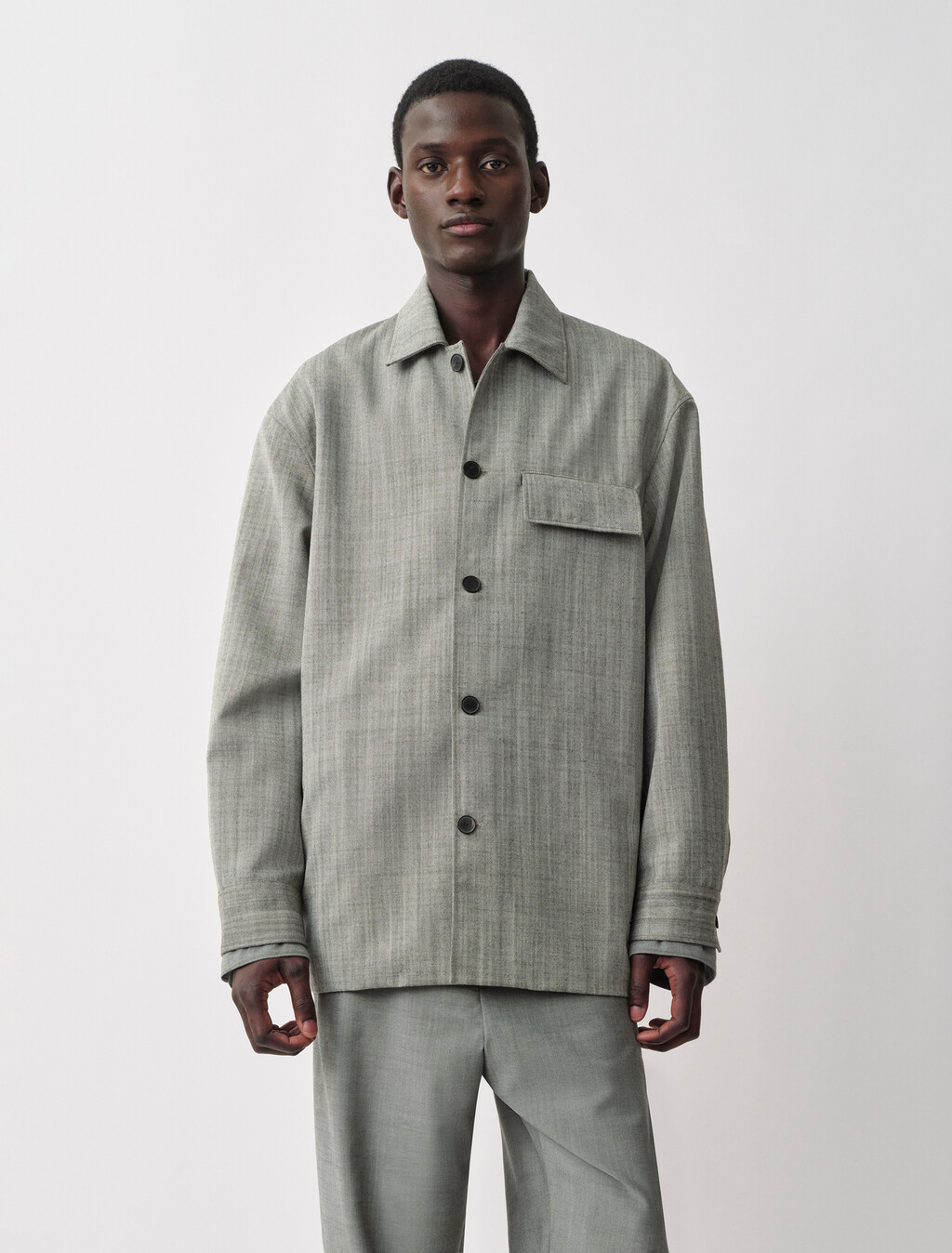 Kostas Shirt Jacket, GREY, hi-res