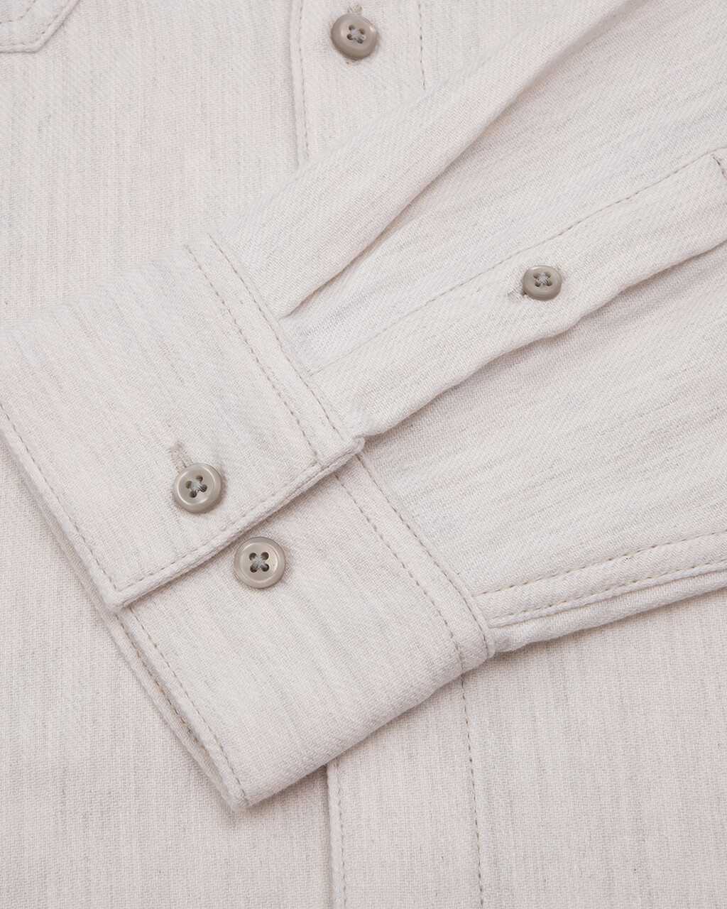 Double Pocket Melange Button-Down Shirt, Lunar Rock, hi-res