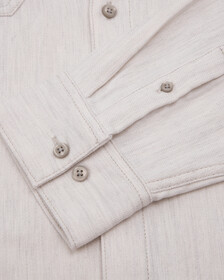 Double Pocket Melange Button-Down Shirt, Lunar Rock, hi-res