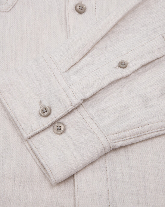 Double Pocket Melange Button-Down Shirt